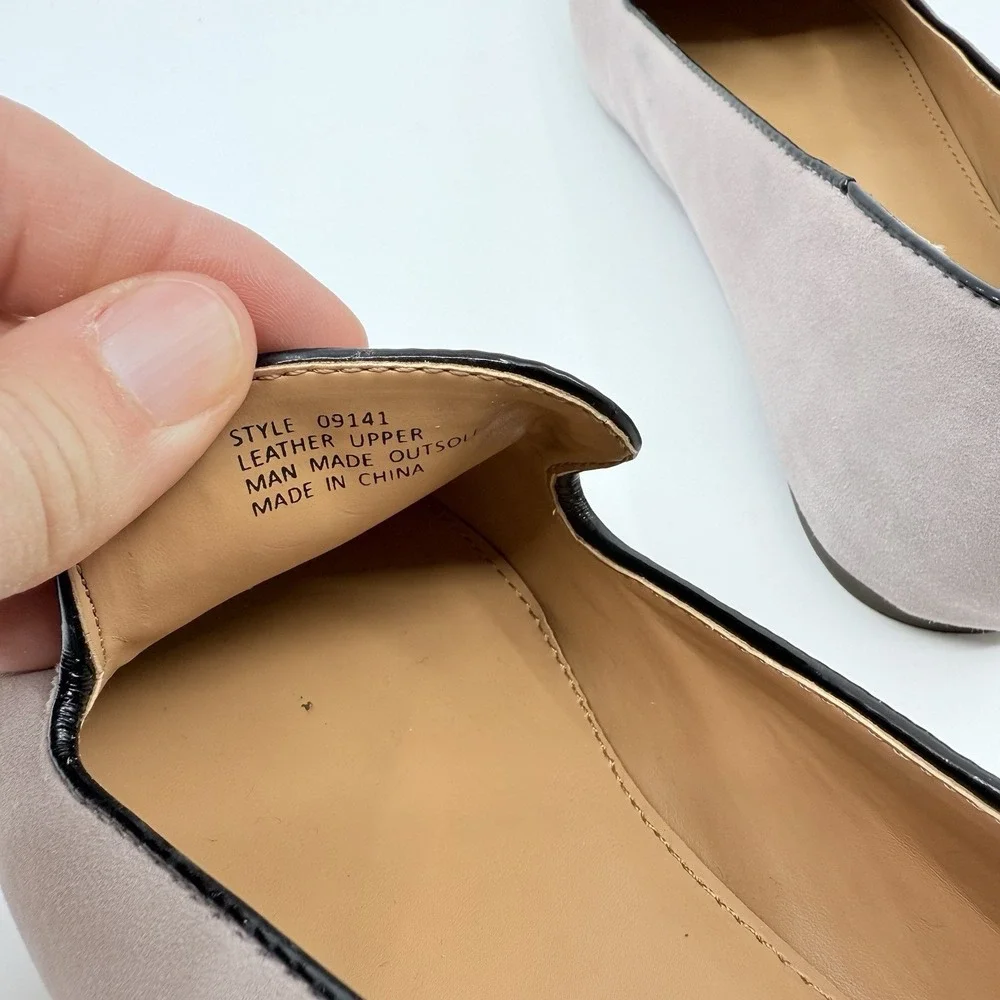 NEW J.Crew‎ Addie Smoking Slipper Loafers Women 9 Suede Black Pale Thistle